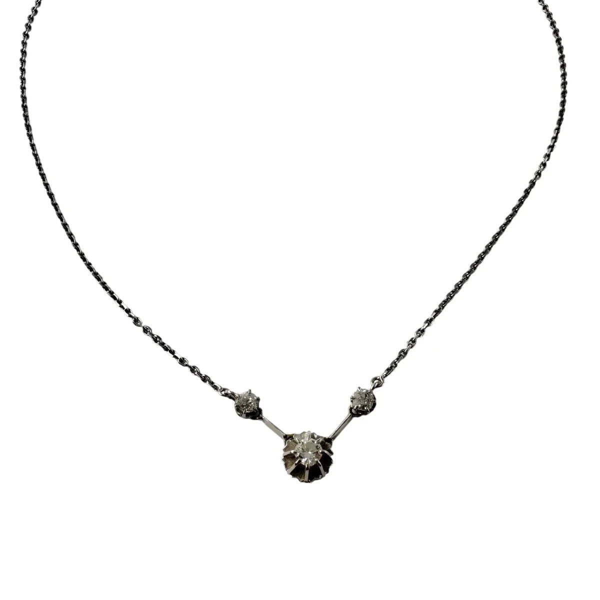 Collier Ras de cou en or blanc et diamants - Castafiore
