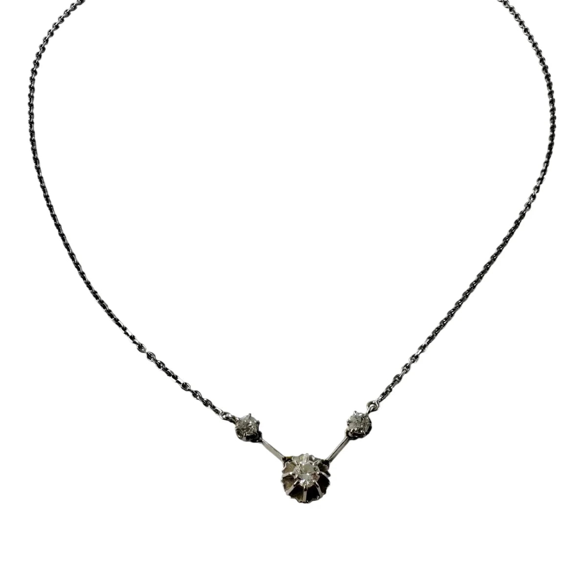 Collier Ras de cou en or blanc et diamants - Castafiore