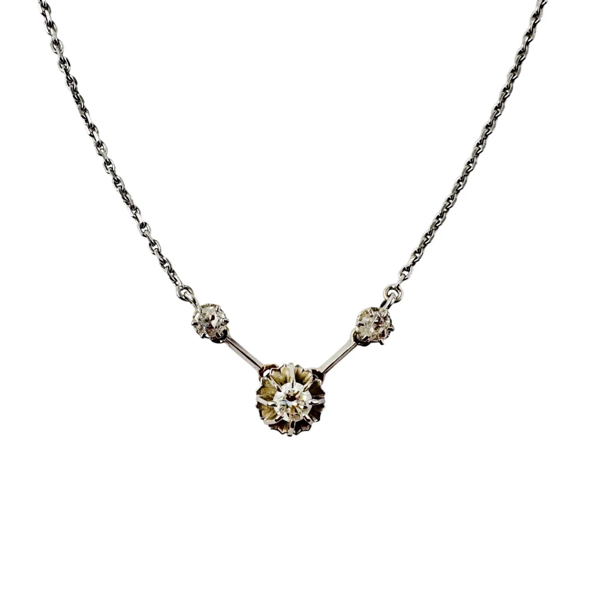 Collier Ras de cou en or blanc et diamants - Castafiore