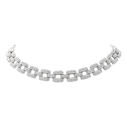 Collier Ras de Cou en or blanc et diamants - Castafiore