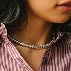 Collier Ras de cou en or blanc et diamants - Castafiore