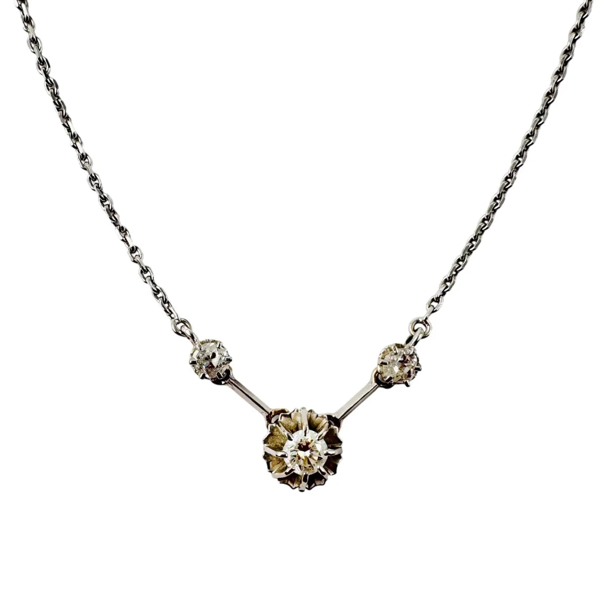 Collier Ras de cou en or blanc et diamants - Castafiore