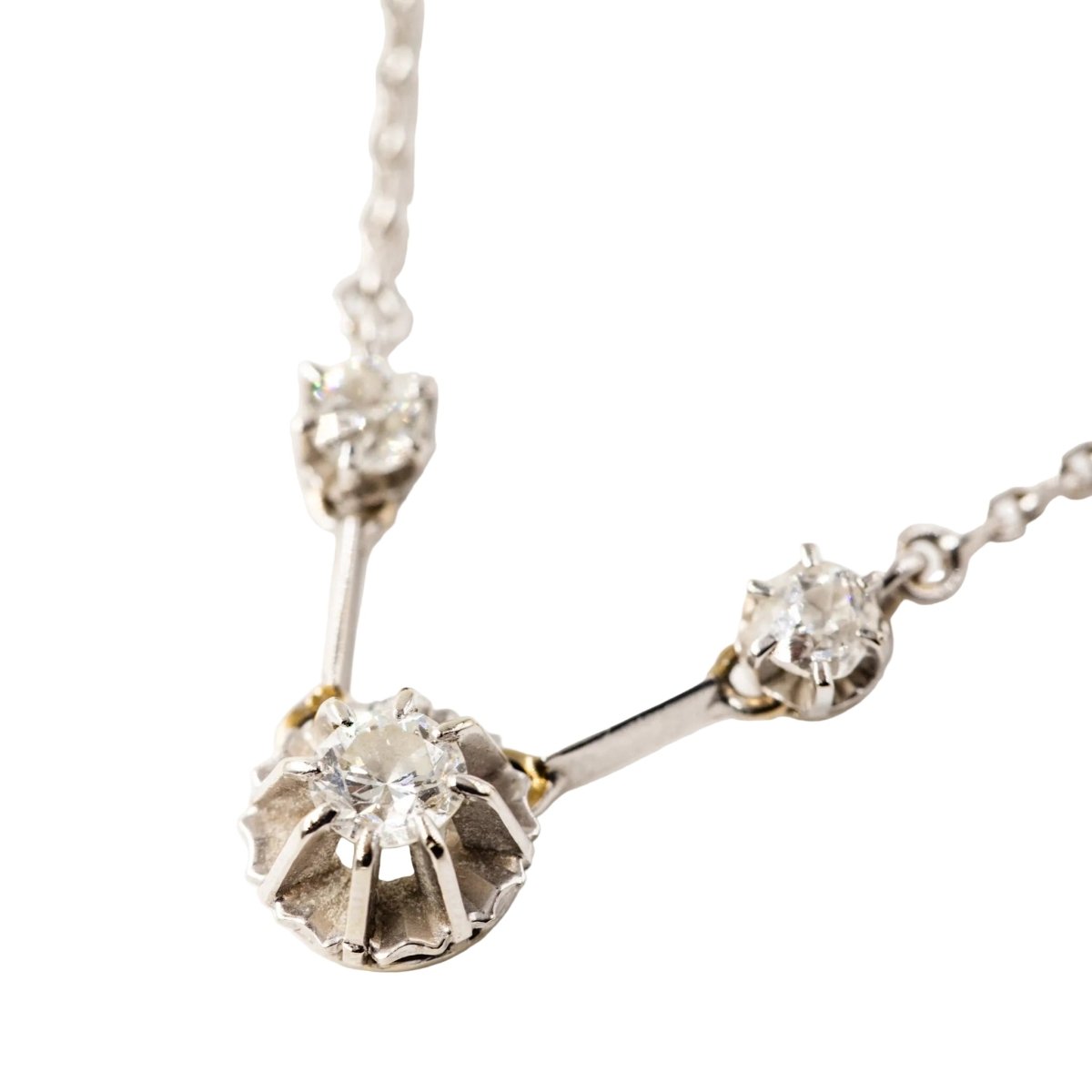 Collier Ras de cou en or blanc et diamants - Castafiore