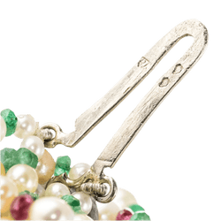 Collier Ras de Cou en or blanc, perles, rubis, saphirs, spinelles et diamants - Castafiore