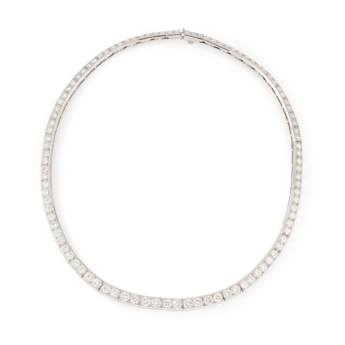 Collier Ras de cou en or blanc, platine et diamants - Castafiore