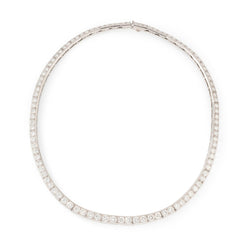 Collier Ras de cou en or blanc, platine et diamants - Castafiore