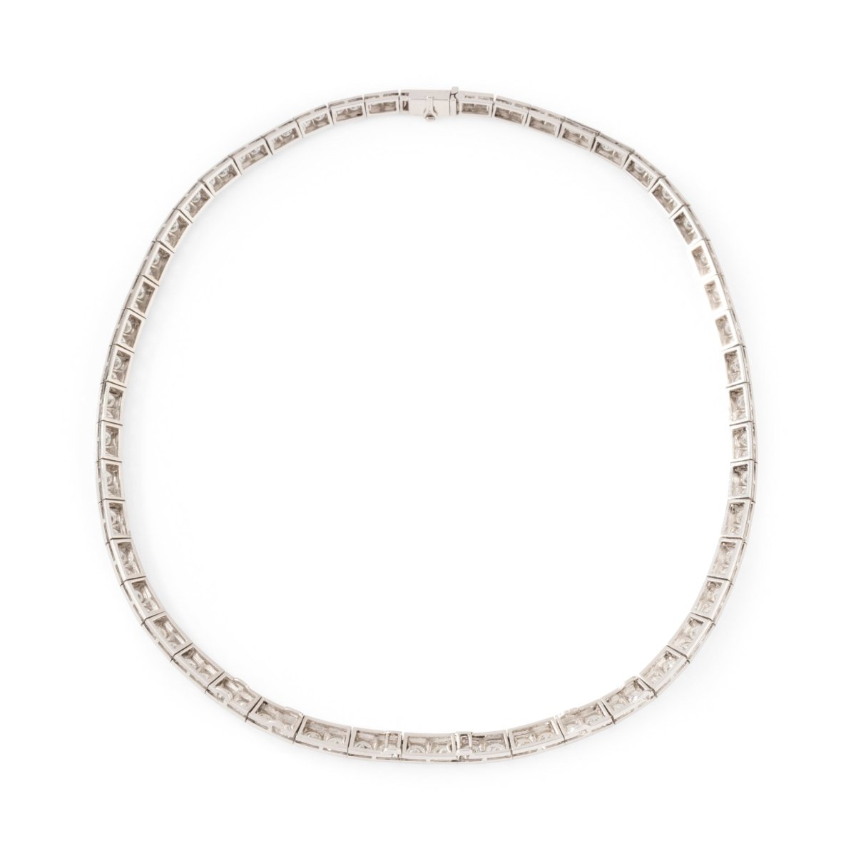 Collier Ras de cou en or blanc, platine et diamants - Castafiore