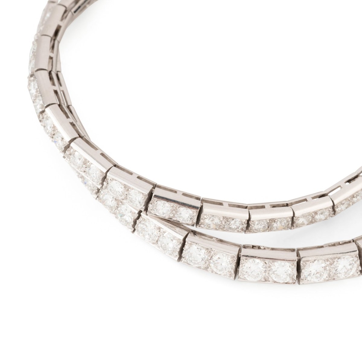 Collier Ras de cou en or blanc, platine et diamants - Castafiore