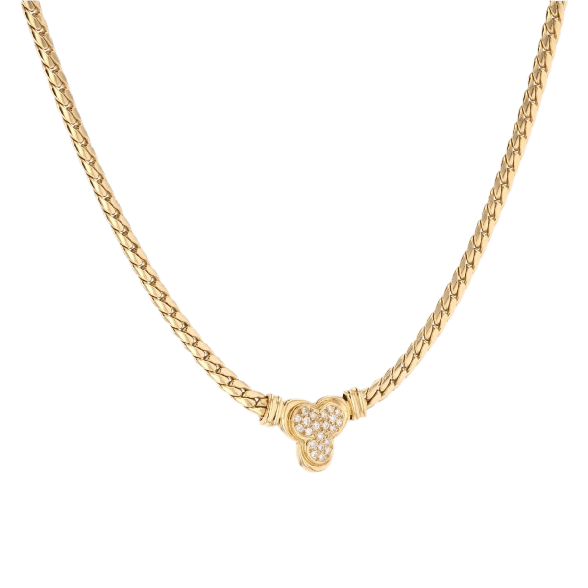 Collier Ras de Cou en or jaune et diamants - Castafiore