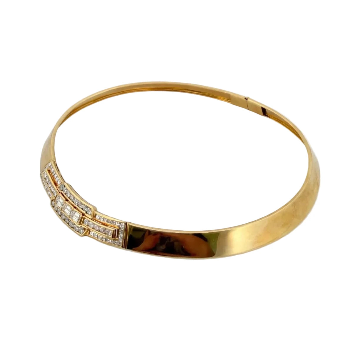 Collier Ras de Cou en or jaune et diamants - Castafiore