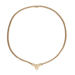 Collier Ras de Cou en or jaune et diamants - Castafiore