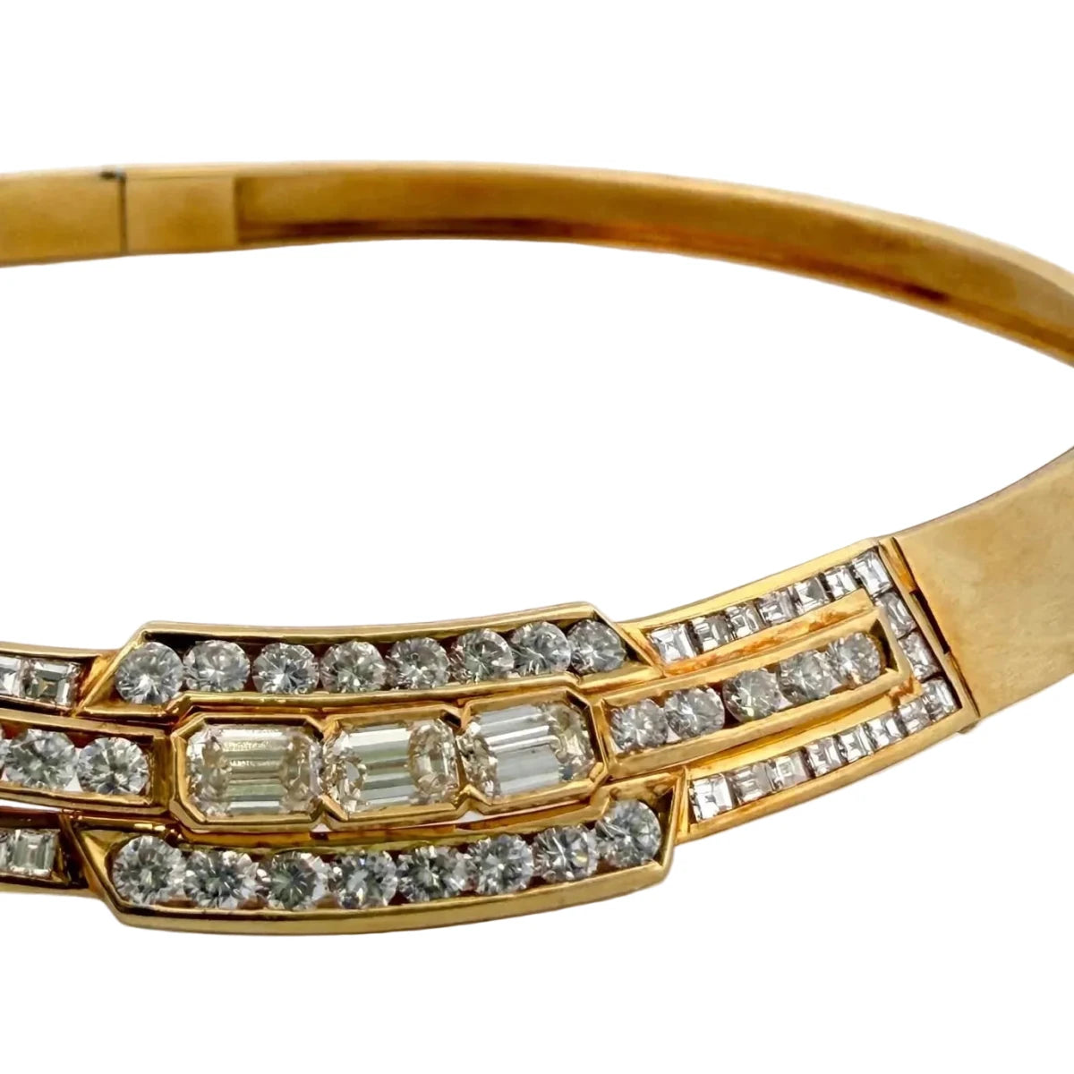 Collier Ras de Cou en or jaune et diamants - Castafiore