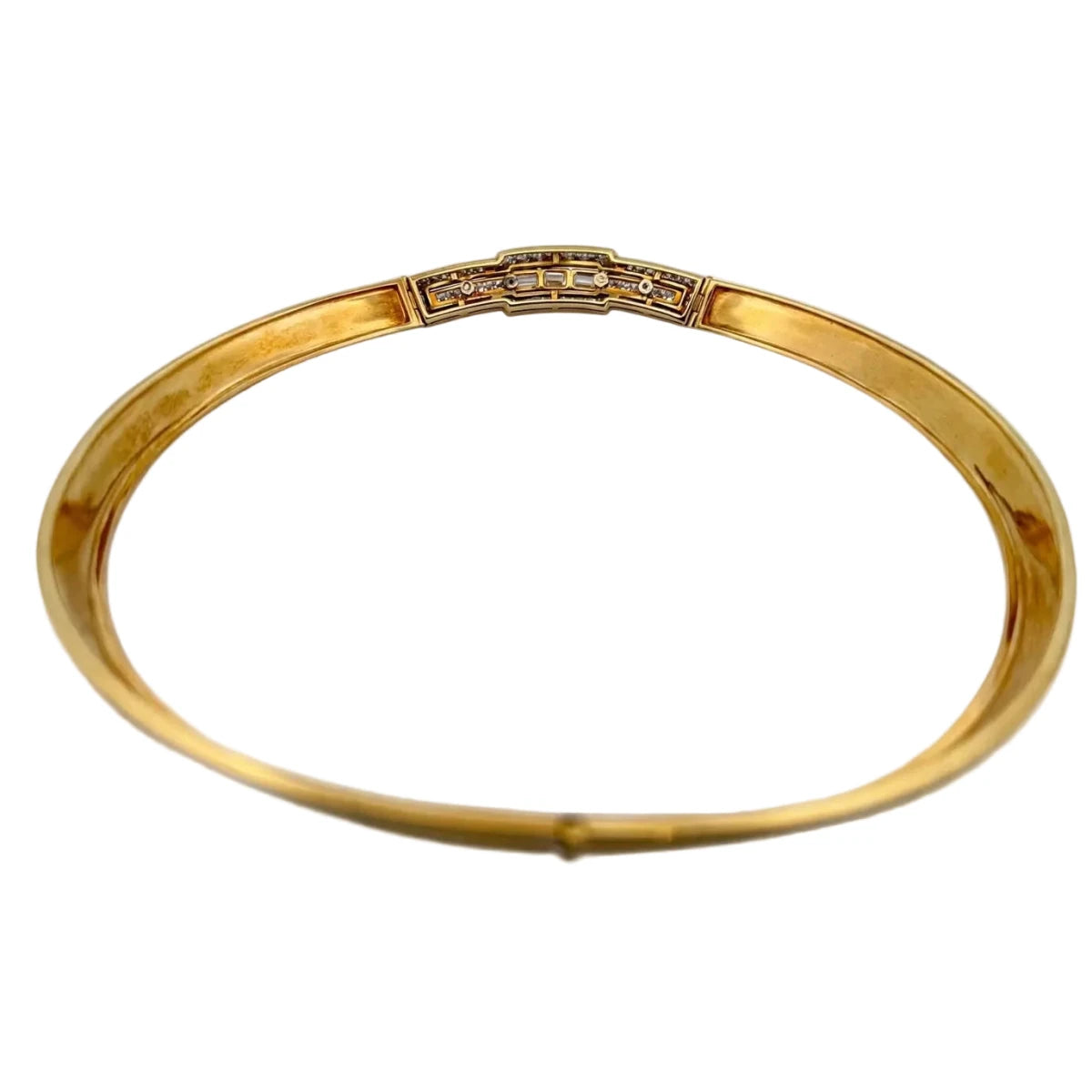 Collier Ras de Cou en or jaune et diamants - Castafiore