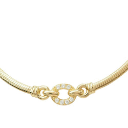 Collier Ras de Cou en or jaune et diamants - Castafiore