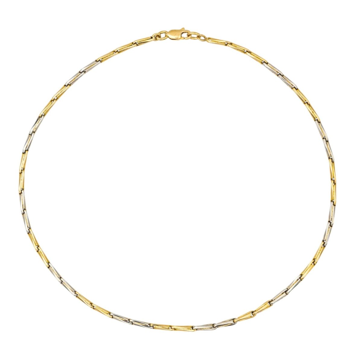Collier Ras de Cou en or jaune et or blanc - Castafiore