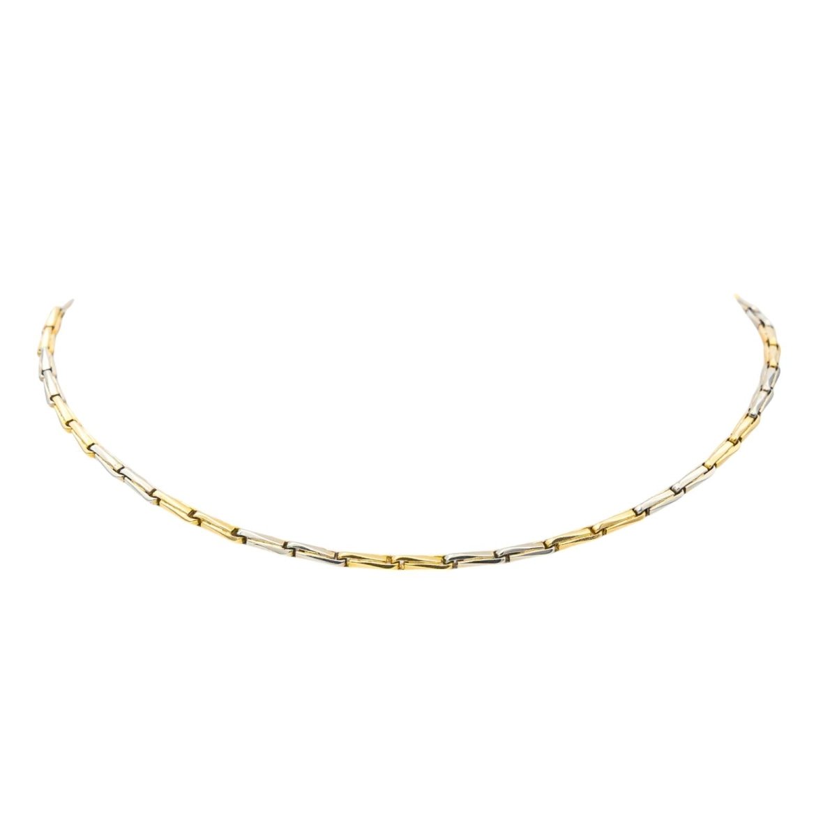Collier Ras de Cou en or jaune et or blanc - Castafiore