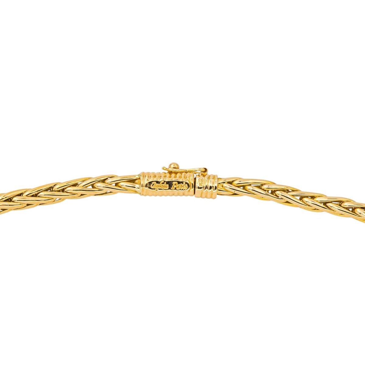 Collier Ras de Cou en or jaune et saphir - Castafiore