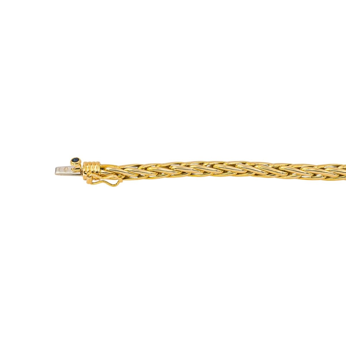 Collier Ras de Cou en or jaune et saphir - Castafiore