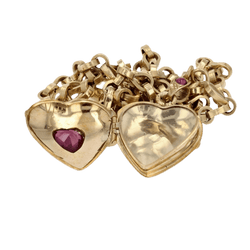 Collier Ras de Cou en or jaune, grenats et perles - Castafiore