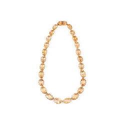 Collier Ras de cou et Broche Clip en or jaune et topaze - Castafiore