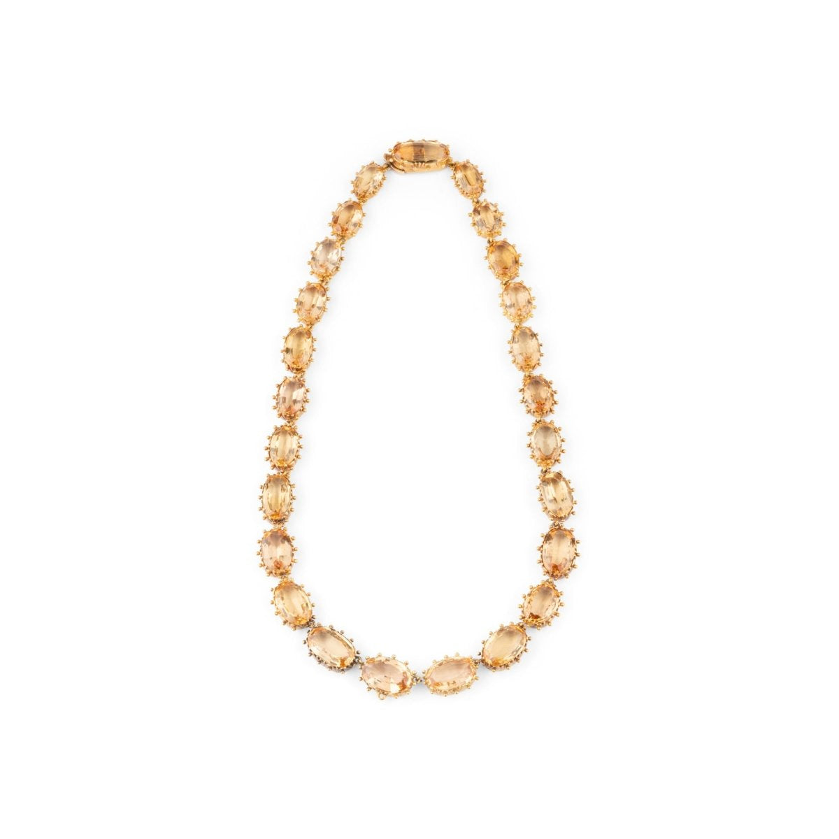 Collier Ras de cou et Broche Clip en or jaune et topaze - Castafiore