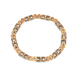 Collier Ras de cou FRED en or jaune, onyx et diamants - Castafiore