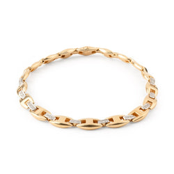 Collier Ras de Cou HERMÈS "Cassiopée" en or jaune et diamants - Castafiore