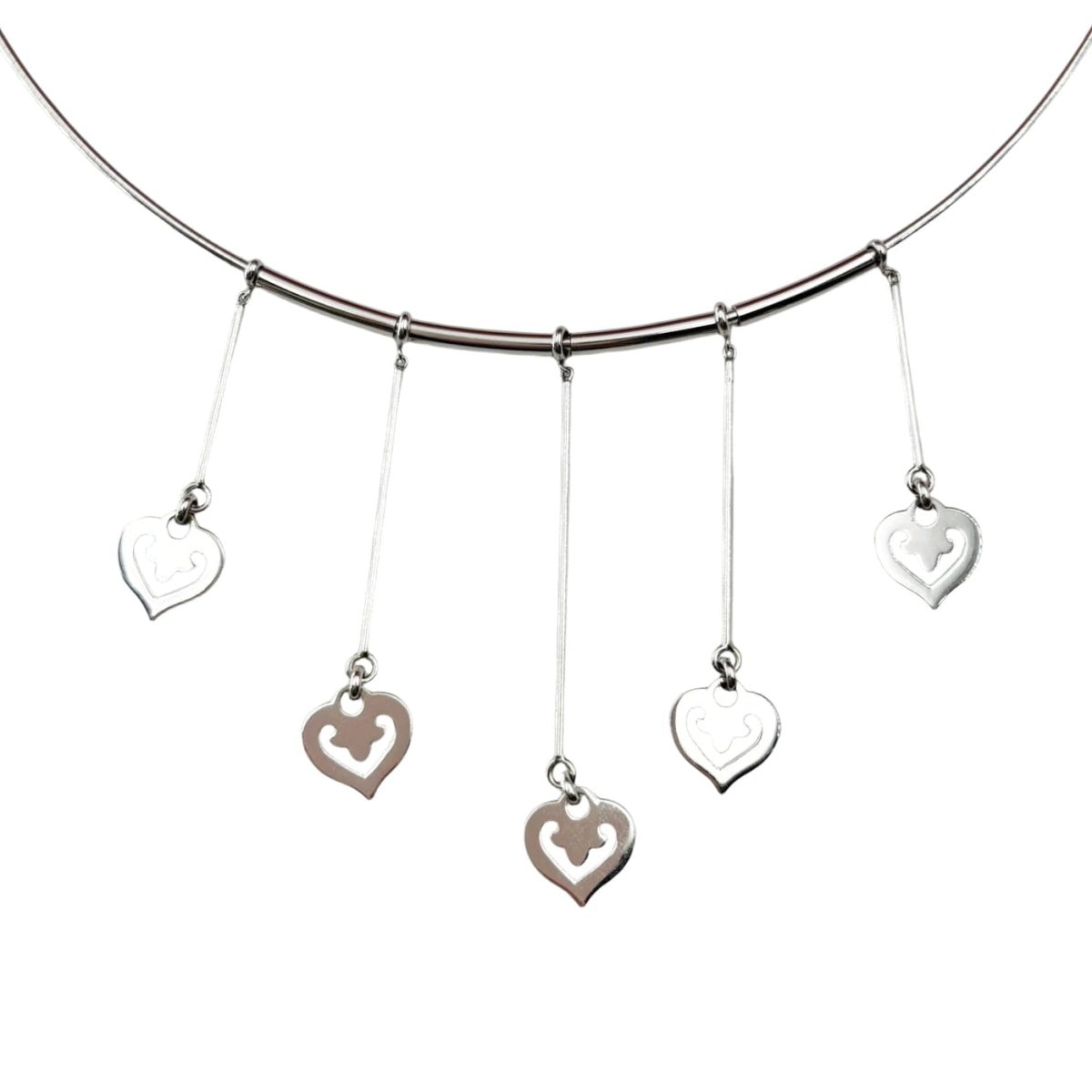 Collier Ras de cou O.J. PERRIN "Coeurs Légendes" en or blanc - Castafiore