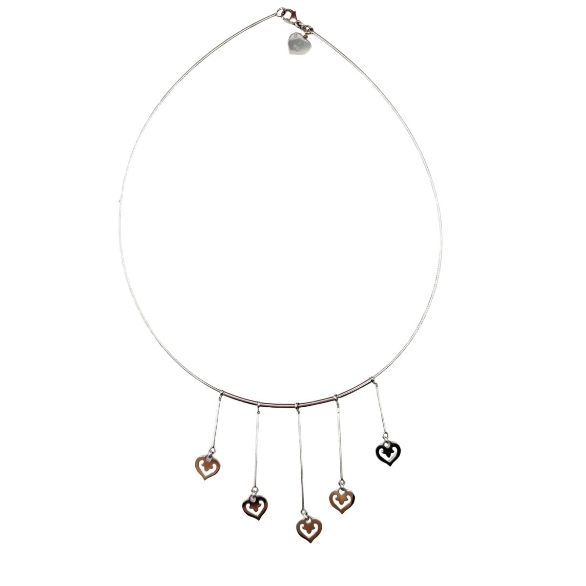 Collier Ras de cou O.J. PERRIN "Coeurs Légendes" en or blanc - Castafiore