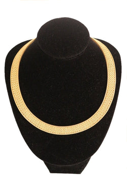 Collier ras de cou Or jaune maille polonaise - Castafiore