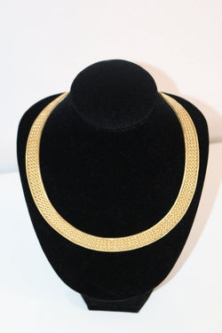 Collier ras de cou Or jaune maille polonaise - Castafiore