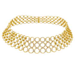 Collier Ras de Cou TIFFANY & CO. en or jaune et diamants - Castafiore