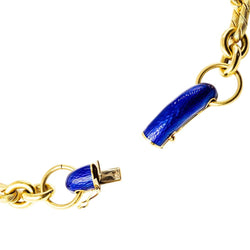 Collier Ras de cou UNOAERRE en or jaune et émail - Castafiore