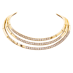 Collier Ras de Cou VAN CLEEF & ARPELS en or jaune et diamants - Castafiore