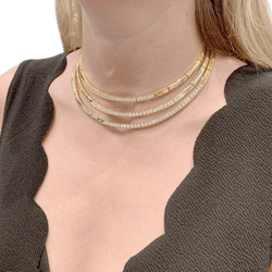 Collier Ras de Cou VAN CLEEF & ARPELS en or jaune et diamants - Castafiore