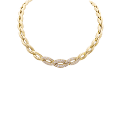 Collier Ras de Cou VAN CLEEF & ARPELS en or jaune et diamants - Castafiore