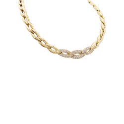 Collier Ras de Cou VAN CLEEF & ARPELS en or jaune et diamants - Castafiore