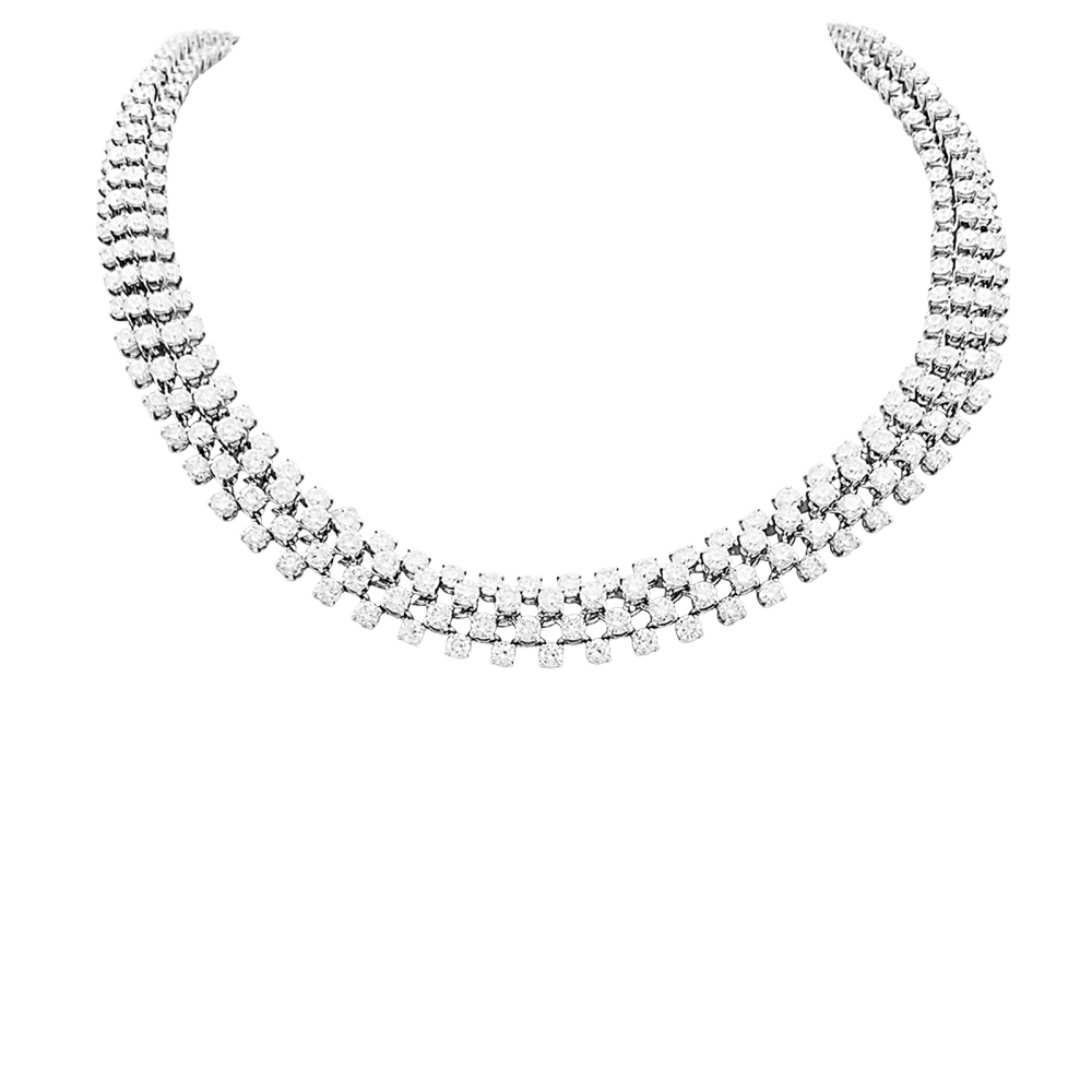 Necklace Boucheron, "Angélique", river of diamonds, white gold.