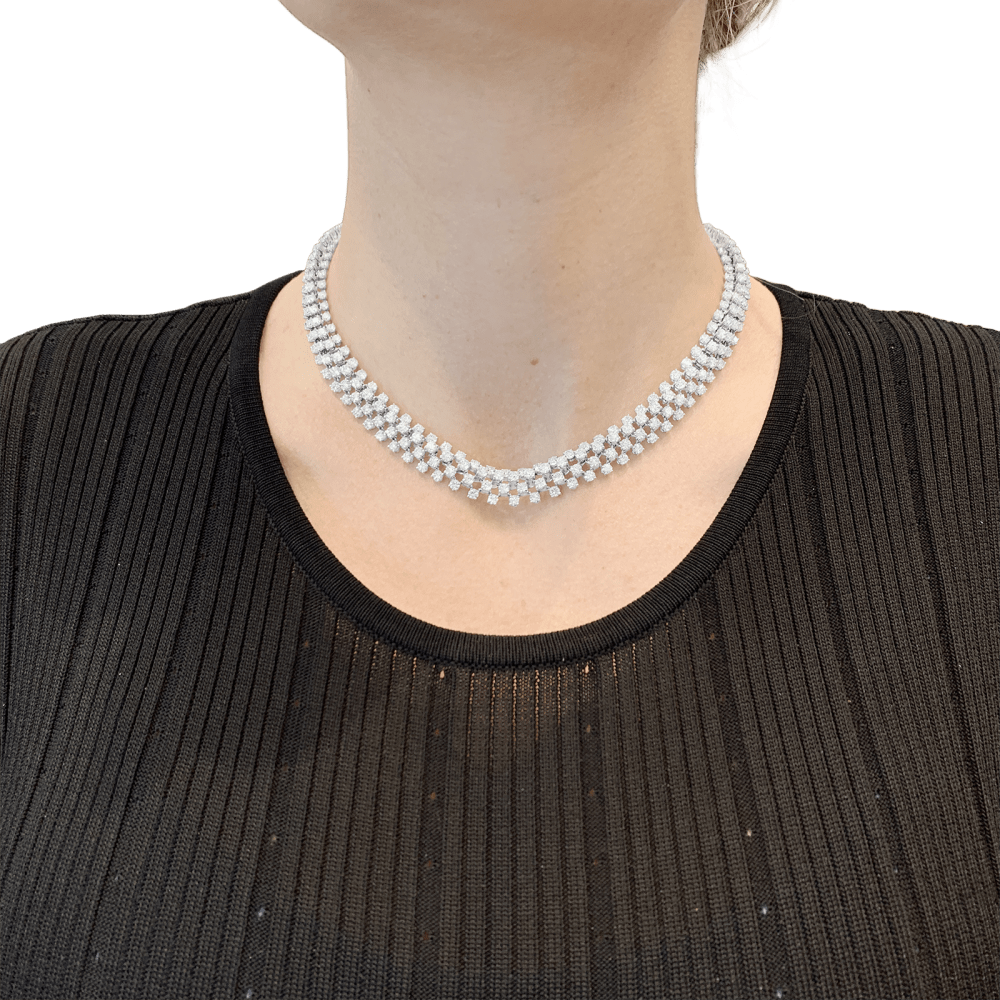 Necklace Boucheron, "Angélique", river of diamonds, white gold.