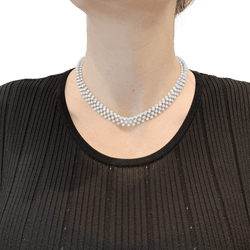Necklace Boucheron, "Angélique", river of diamonds, white gold.