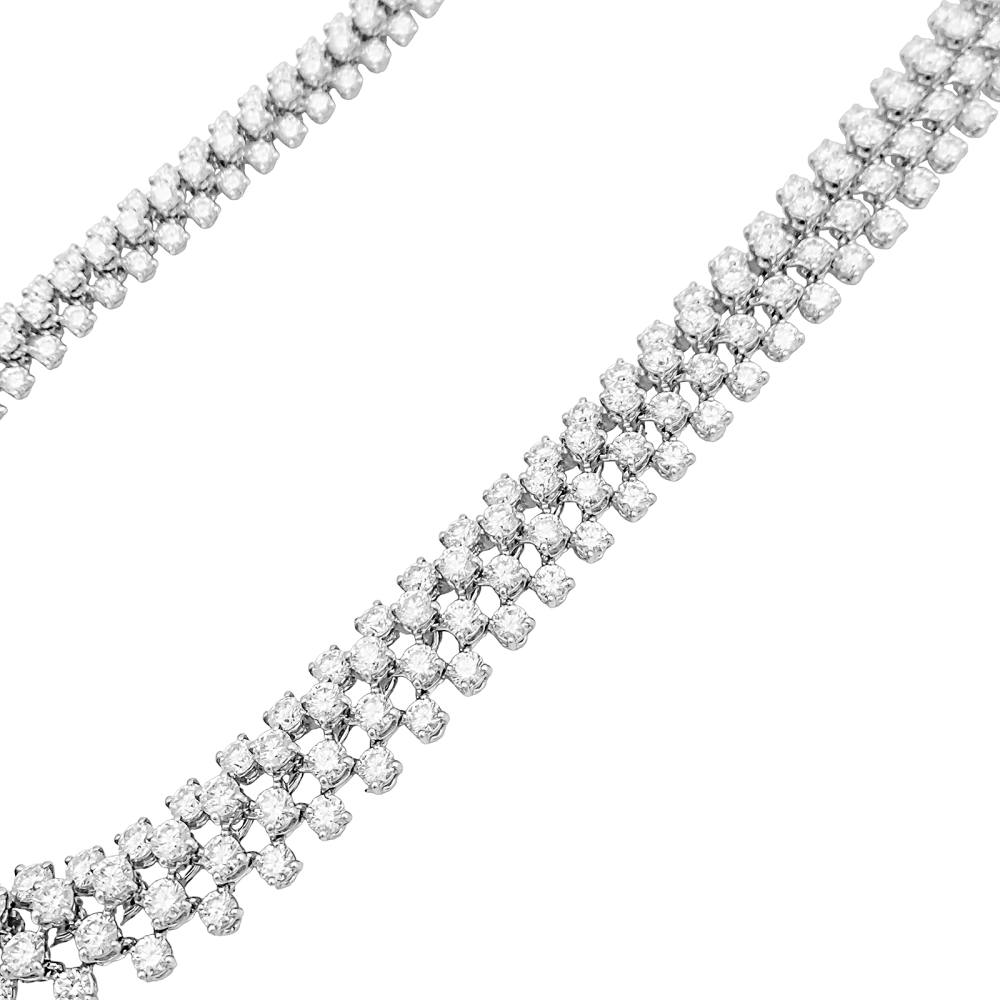 Necklace Boucheron, "Angélique", river of diamonds, white gold.