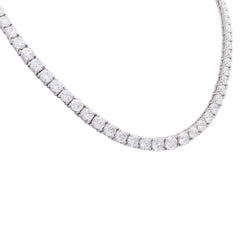 Collier rivière diamants en or blanc. - Castafiore