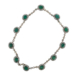 Collier Rivière en émeraudes et diamants - Castafiore