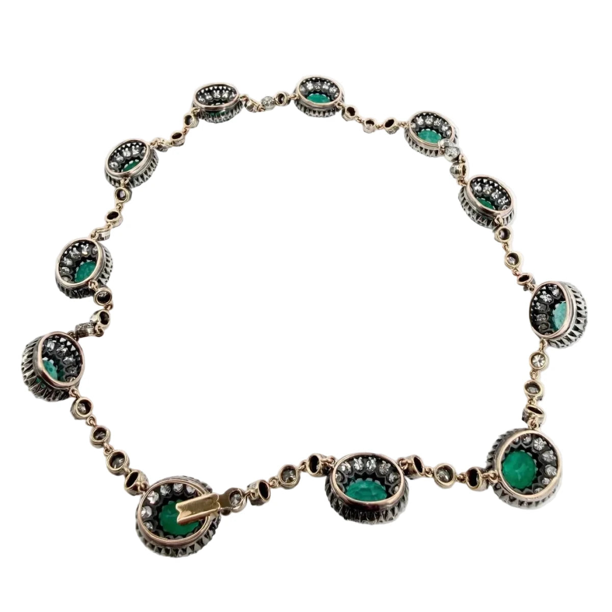 Collier Rivière en émeraudes et diamants - Castafiore