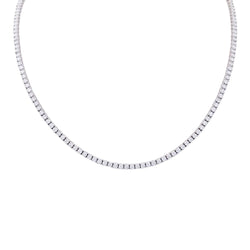 Collier rivière en or blanc, diamants. - Castafiore