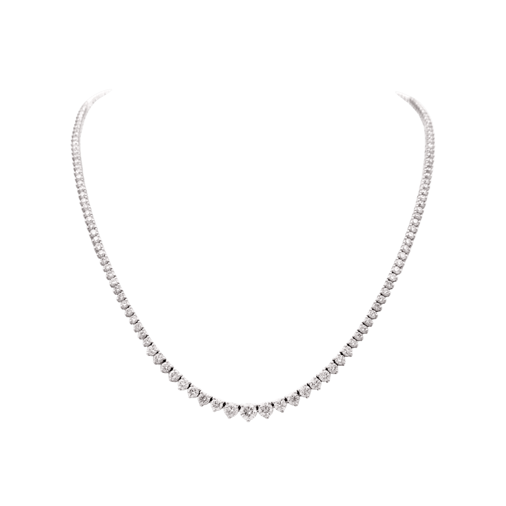 Necklace river in white gold and diamonds.