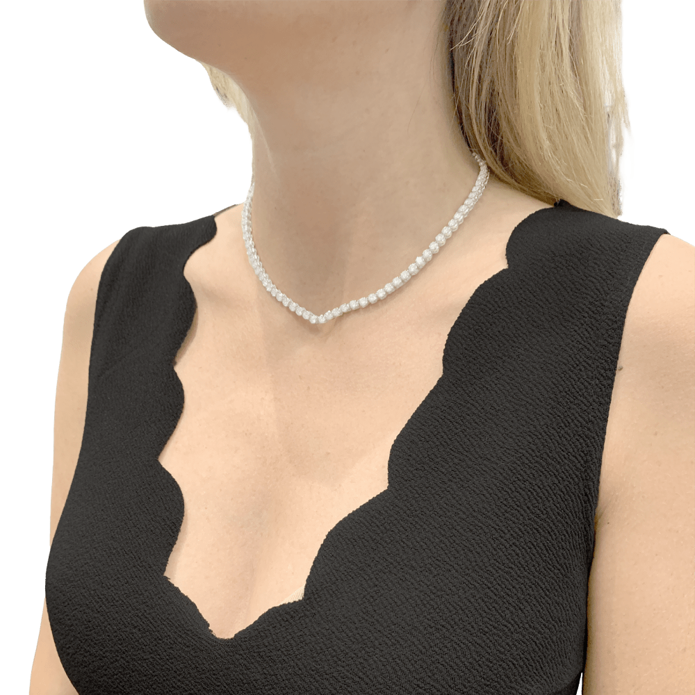 Collier Rivière en or blanc et diamants - Castafiore