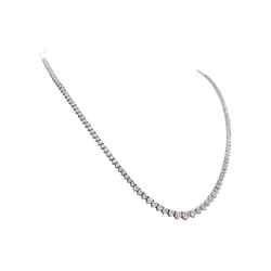 Necklace river in white gold and diamonds.