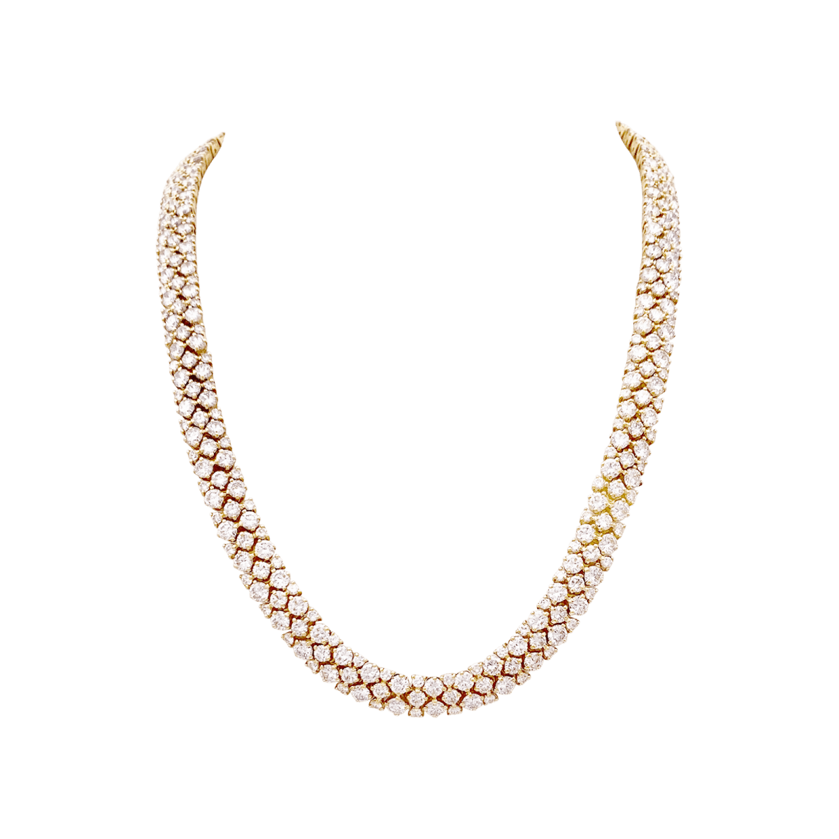 Collier Rivière en or jaune avec diamants - Castafiore