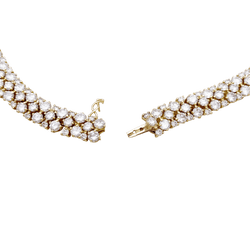 Collier Rivière en or jaune avec diamants - Castafiore